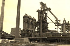 Stahlwerk Kran 